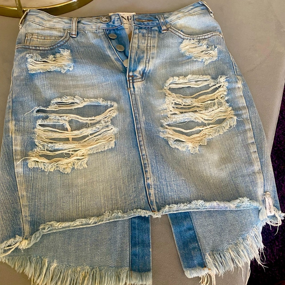 One Teaspoon Wilde 2020 Denim Pencil Skirt Fits 24
